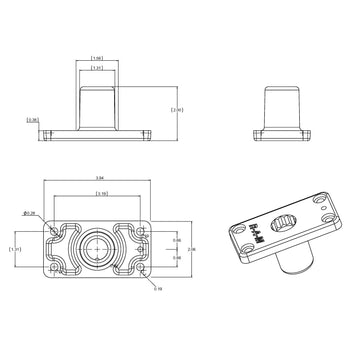 RAM ROD® Flush Spline Post Base