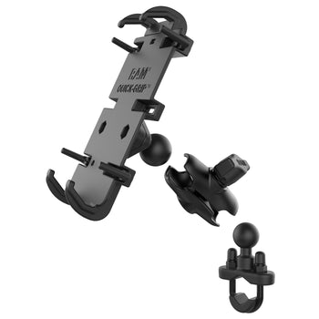 RAM® Quick-Grip™ XL Phone Mount with Handlebar U-Bolt Base - Short