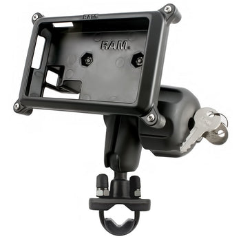 RAM® Handlebar U-Bolt Mount with Locking Case for Garmin nuvi + More