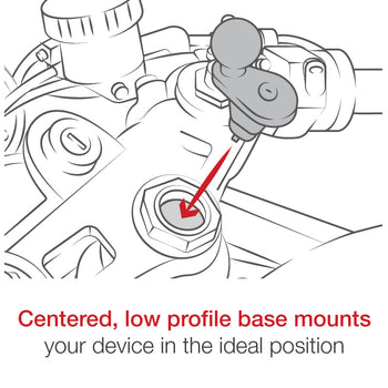 RAM® Motorcycle Fork Stem Double Ball Mount