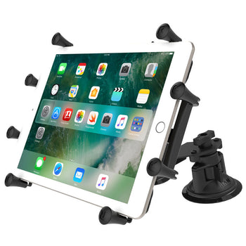 RAM® X-Grip® with Twist-Lock™ Pivot Suction for 9"-10" Tablets - Medium