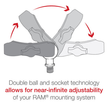 RAM® Ball Adapter with 3/8"-16 Threaded Post - B Size