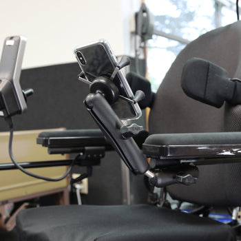 RAM® X-Grip® Phone Mount for Wheelchair Armrests 