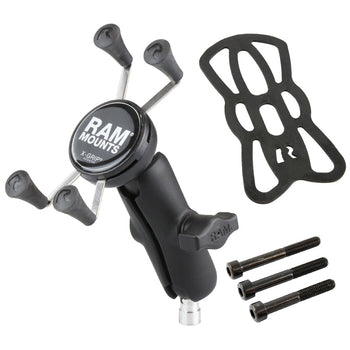 RAM® X-Grip® Phone Mount with Motorcycle Handlebar Clamp Base