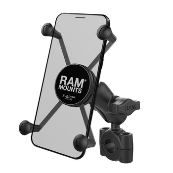 RAM® X-Grip® Large Phone Mount with Torque™ Medium Rail Base - Short Arm