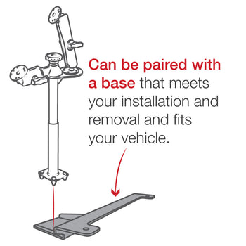 RAM® Tele-Pole™ with 8” & 9” Poles and Double Ball Mount