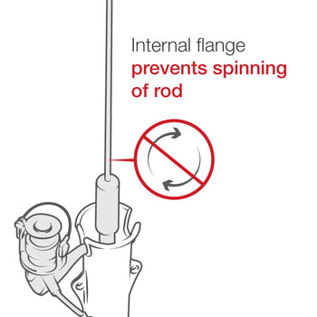 RAM® Tube™ Rod Holder with Round Plate for Salt Water Use