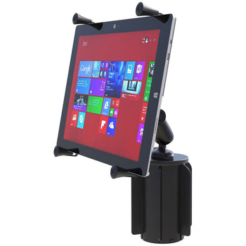 RAM® X-Grip® with RAM-A-CAN™ II Cup Holder Mount for 12" Tablets