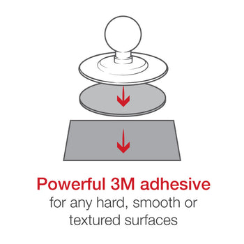 RAM® Flex Adhesive Double Ball Mount with AMPS Plate
