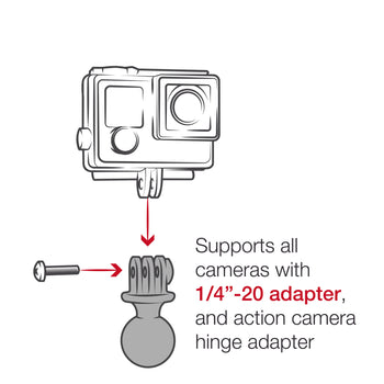 RAM® Tough-Strap™ Double Ball Mount with Universal Action Camera Adapter