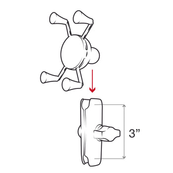 RAM® X-Grip® Phone Holder with Composite Double Socket Arm