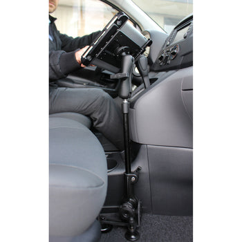 RAM® Pod HD™ Vehicle Mount with 12" aluminium Rod and Round Plate