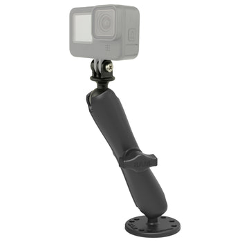 RAM® Drill-Down Mount with Double Socket Arm with Action Camera Adapter