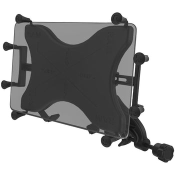 RAM® X-Grip® Mount with Yoke Clamp Base for 9"-10" Tablets