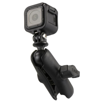 RAM® Double Socket Arm with Universal Action Camera Adapter