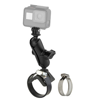 RAM® Strap Clamp Mount with Universal Action Camera Adapter