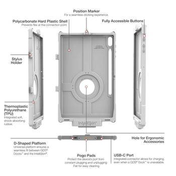 IntelliSkin® Next Gen for Samsung Tab S8+, S7+ & S7 FE 12.4" - Gray