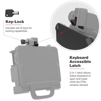 RAM® Power + Data Locking Dock for Zebra ET6x