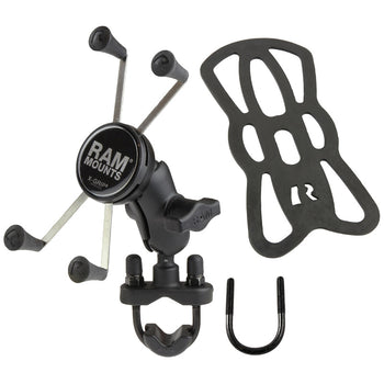 RAM® X-Grip® Large Phone Mount with Handlebar U-Bolt Base - Short