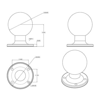 RAM® Round AMPS Plate with Ball