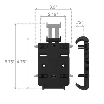 RAM® Quick-Grip™ Phone Mount with RAM® Twist-Lock™ Suction Cup Base