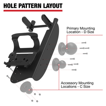 RAM® Printer Mount with Paper Feed for Zebra ZQ630 Series