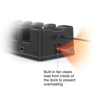 GDS® 6-Port Power + RJ45 Dock for Zebra Tablets with IntelliSkin®